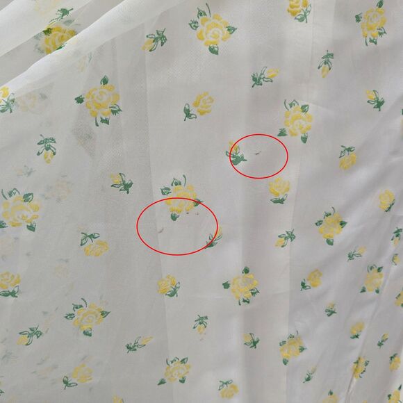 Vintage 70s Montgomery Ward Dress Prairie Gown Floral Velvet Cottage Southern 4 - Picture 7 of 16